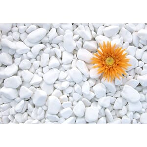 Pyntestein 30-60mm 15 kg hvit