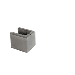 Forskalingsblokk 20cm Halv m/ ende