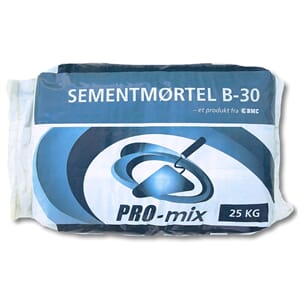 Mørtel B30 PRO-mix  25 kg  48 stk pr. pall
