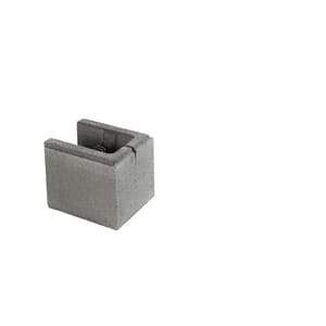 Forskalingsblokk 20cm Halv m/ ende