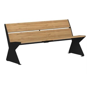 Tuva Rest Benk 3-Seter m/Rygg RAL